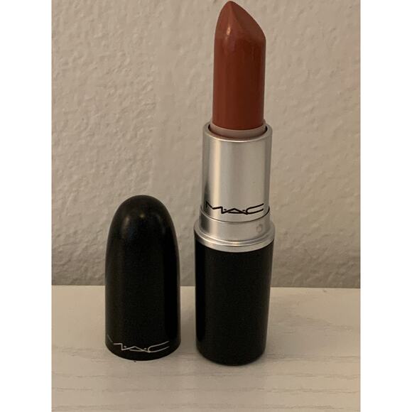 MAC Amplified Crème Lipstick - 128 SMOKED ALMOND - .1oz./3g  *USED* Pink Nude - Picture 9 of 13
